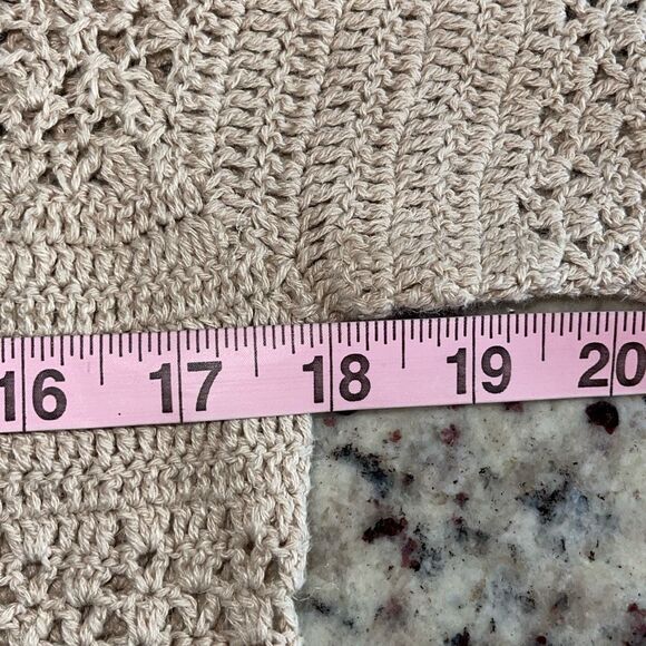 Eddie Bauer‎ Womens Vintage Crocheted Linen Cotton Cardigan Beige Small - Picture 6 of 7